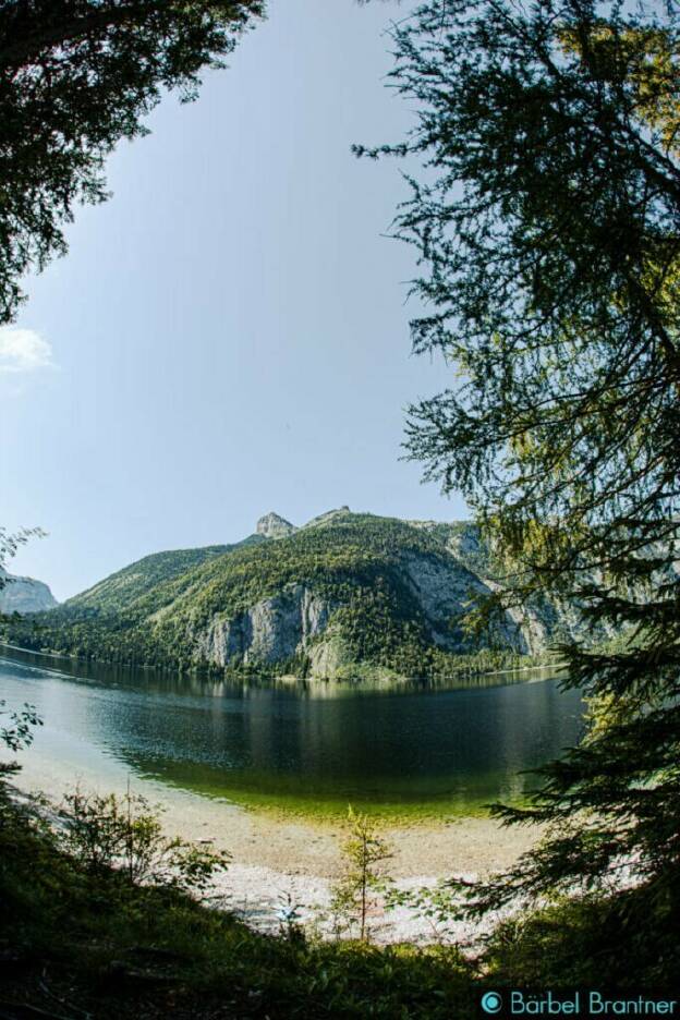 Blich auf den See durch das Fischauge.