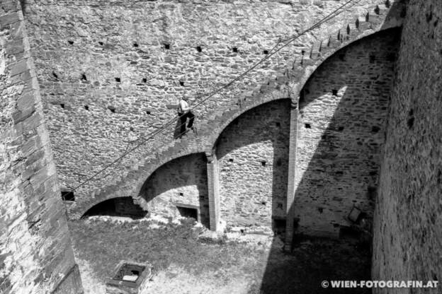 Rocca di Vicopisano, Treppe zum Wehrgang