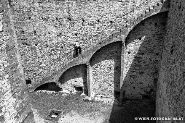 Rocca di Vicopisano, Treppe zum Wehrgang