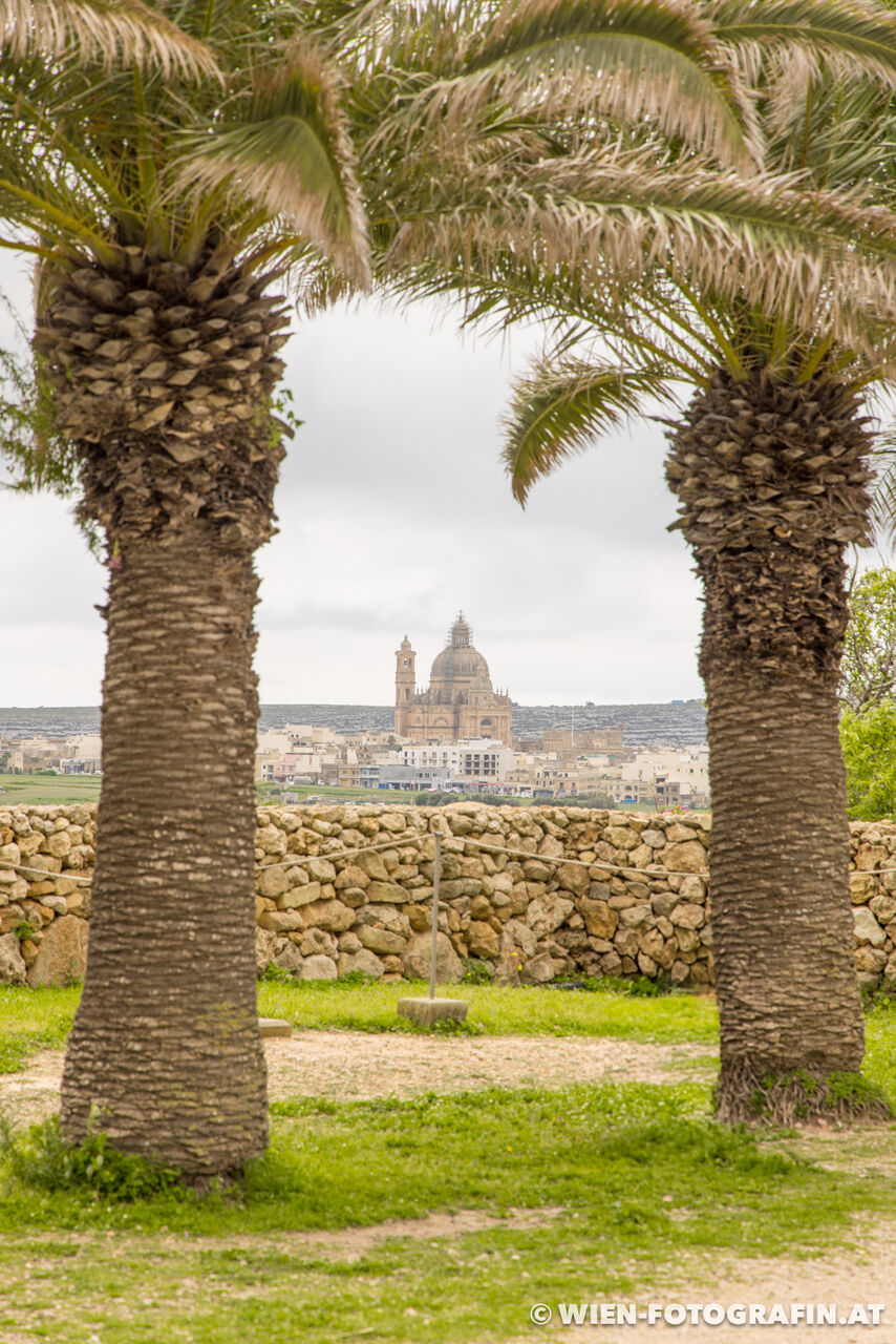 Aussicht vom Ġgantija-Gelände