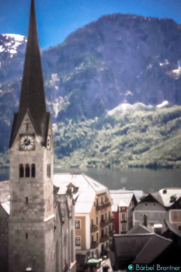 Die evangelische Kirche in Hallstatt, aus anderer Perspektive