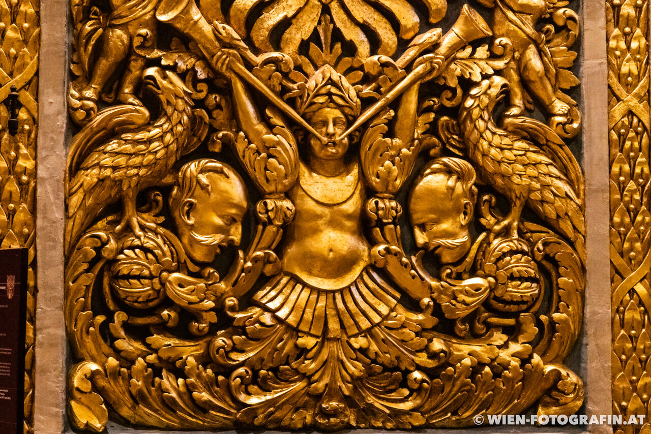 Detail der Wandverzierungen