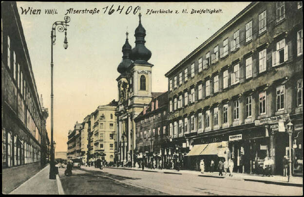 Alserstraße mit Alserkirche