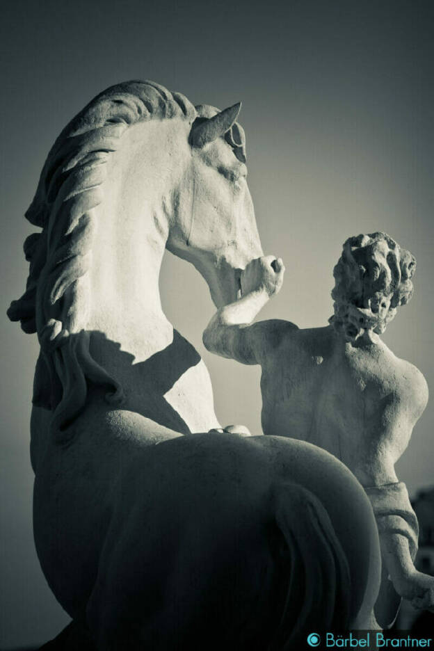 Reiterstatue im Belvedere